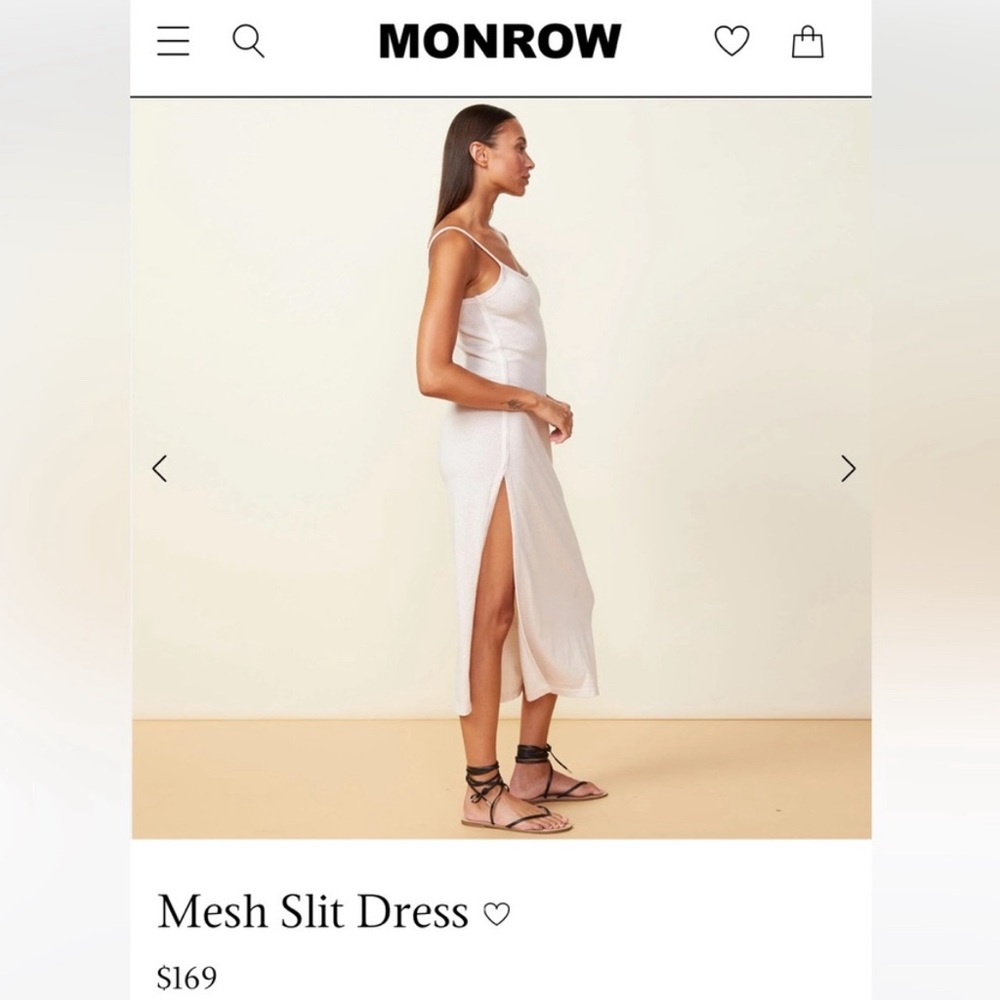 Monroe mesh slit dress